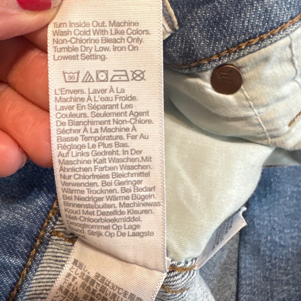 Madewell Stovepipe Jeans Womens 24 Blue High Rise Straight Leg Denim - Picture 11 of 12